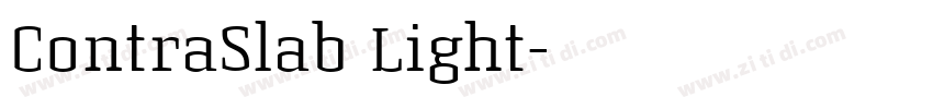ContraSlab Light字体转换
